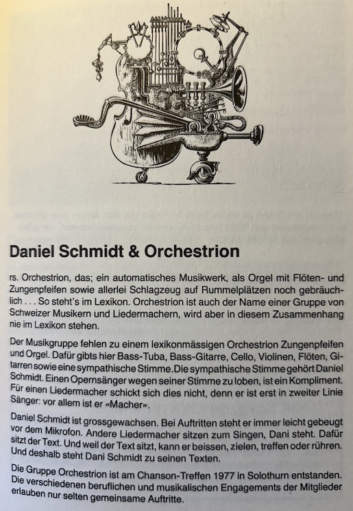 Aus dem Gurtenbüchlein Nr. 3, 1979, Redaktion © Daniel Leutenegger, www.ch-cultura.ch